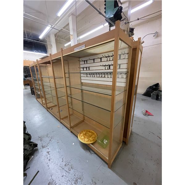 Large group of assorted shelving units - shelving approx 82in H