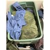 Image 9 : Large group of assorted Millitary items - includes Millitary boots / tarps / clothing / army berets 