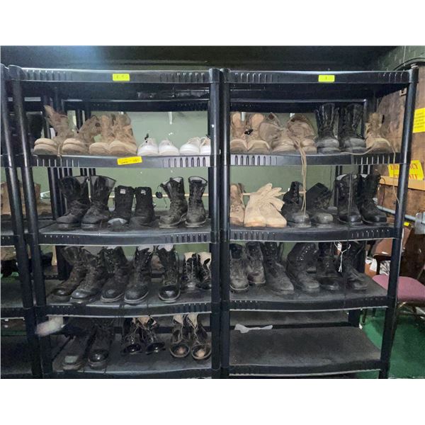 Large group of assorted Millitary shoes / boots