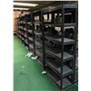 Image 1 : Group of 8 heavy duty 5-6 tier plastic shelving units (approx 34in x 14in x 70in H)