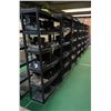 Image 1 : Group of 8 heavy duty 5-6 tier plastic shelving units (approx 34in x 14in x 70in H)