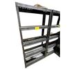 Image 2 : Group of 5 heavy duty 5-6 tier plastic shelving units (approx 36in x 14in x 75inin H)