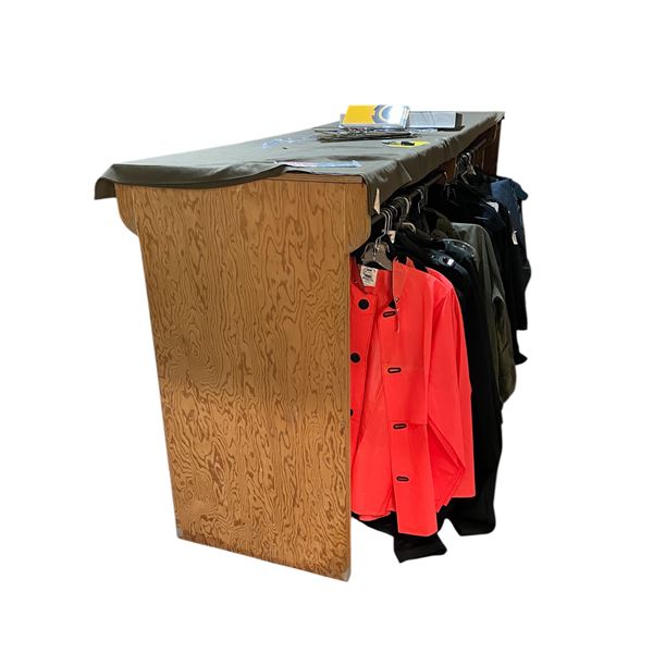 Large group of assorted Millitary clothing - includes coats / jackets / pants / police collars etc