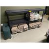 Image 1 : Group of 2 3 tier plastic shelving units (approx 32in x 14in x 37in H) w/ group of assorted dress sh