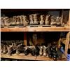 Image 2 : Shelving units full of assorted millitary boots & misc items (shelving units included - approx 7ft l