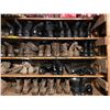 Image 2 : Shelving units full of assorted millitary boots & misc items (shelving units included - approx 7ft l