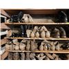 Image 3 : Shelving units full of assorted millitary boots & misc items (shelving units included - approx 7ft l