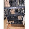 Image 4 : Shelving units full of assorted millitary boots & misc items (plastic shelving units included - appr