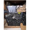 Image 6 : Shelving units full of assorted millitary boots & misc items (plastic shelving units included - appr
