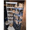 Image 8 : Shelving units full of assorted millitary boots & misc items (plastic shelving units included - appr