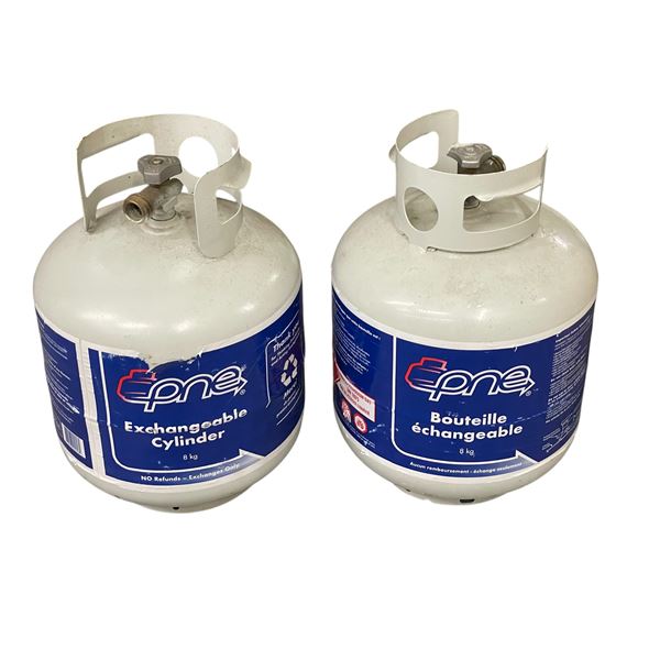 Group of 2 propane tanks