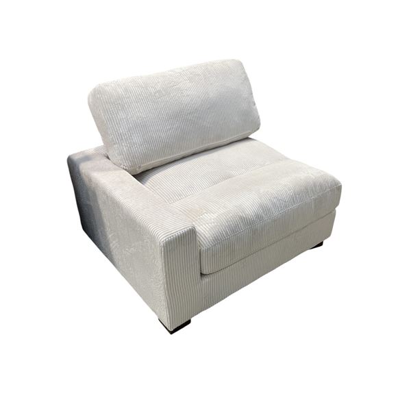 Beige modular sectional sofa (approx 44in x 38in x 36in H)