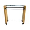 Image 2 : Group of 3 garment rack display stands (approx 54in x 21 1/2in x 55in H)