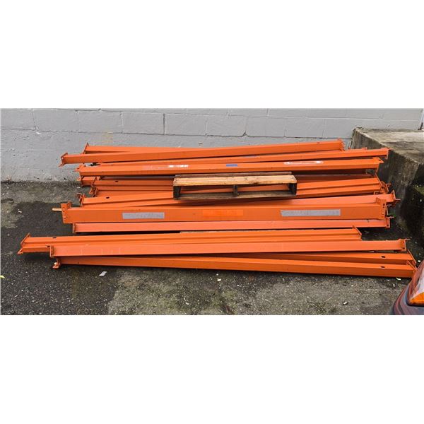 Pallet - Industrial Orange Racking Beams, approx. 95" long each. PICK-UP LOCATION: 2635 LILLOOET STR