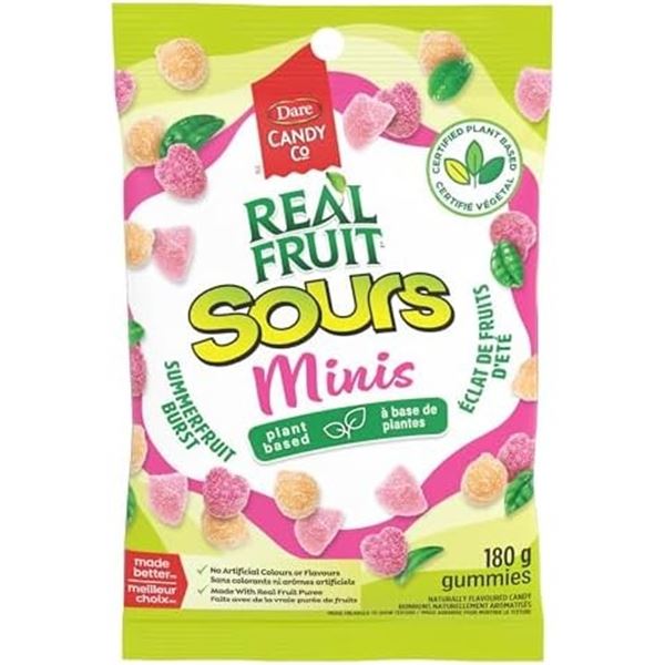 NEW 200G DARE REAL FRUIT SOURS MINIS