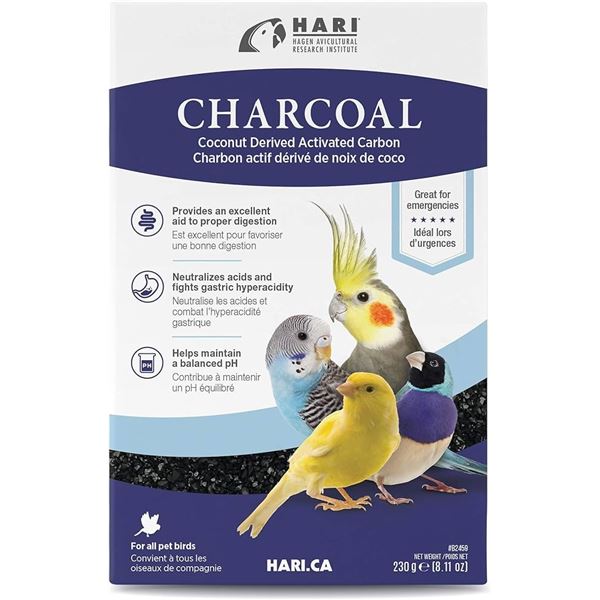 NEW 230G CHARCOAL COCONUT DERIVED CARBON FOR BIRDS