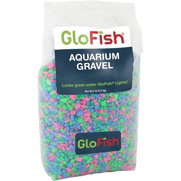 NEW 5LB GLOFISH GRAVEL PINK BLUE GREEN