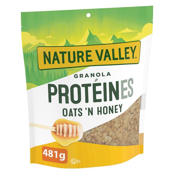NEW 481G NATURE VALLEY GRANOLA PROTEINS OATS & HON