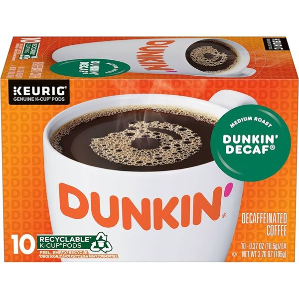 NEW 105G DUNKIN ORIGINAL BLEND 10 K CUPS