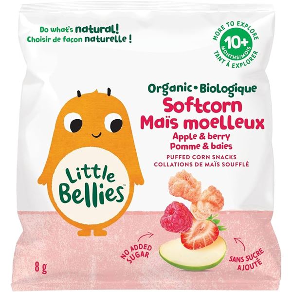 NEW BABY BELLIES ORGANIC APPLE AND BERRY SOFTCORN