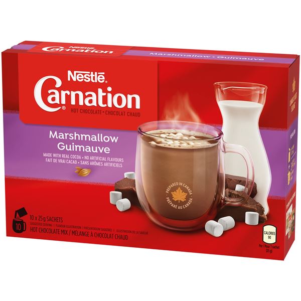 NEW 10 X 25G NESTLE CARNATION MARSHMALLOW HOT CHOC