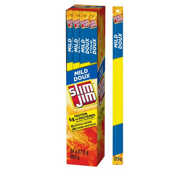 NEW 24 X 27.5G MILD SLIM JIM SAUSAGE PACK