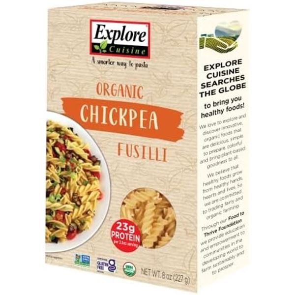 NEW 8 OZ EXPLORE ORGANIC CHICKPEA FUSILLI