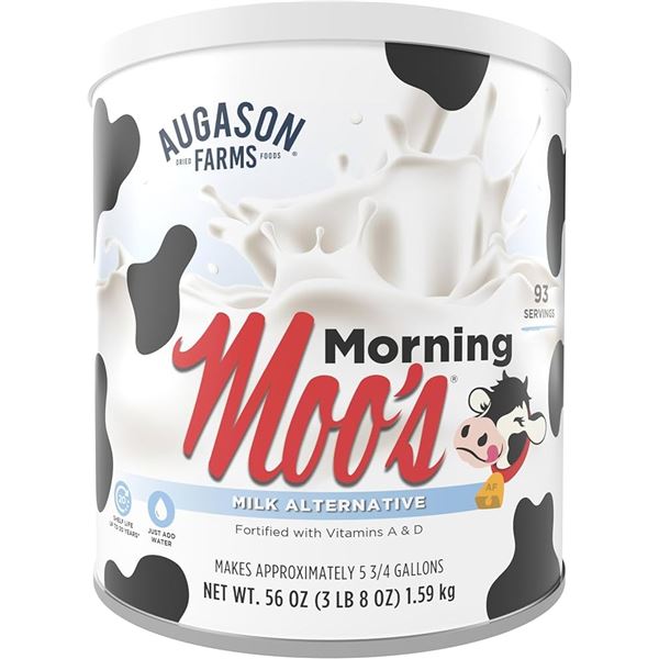 NEW 56 OZ AUGASON MORNING MOO LOWFAT MILK