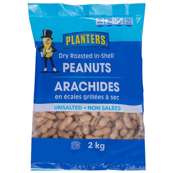 NEW 2KG PLANTERS DRY ROASTED PEANUTS