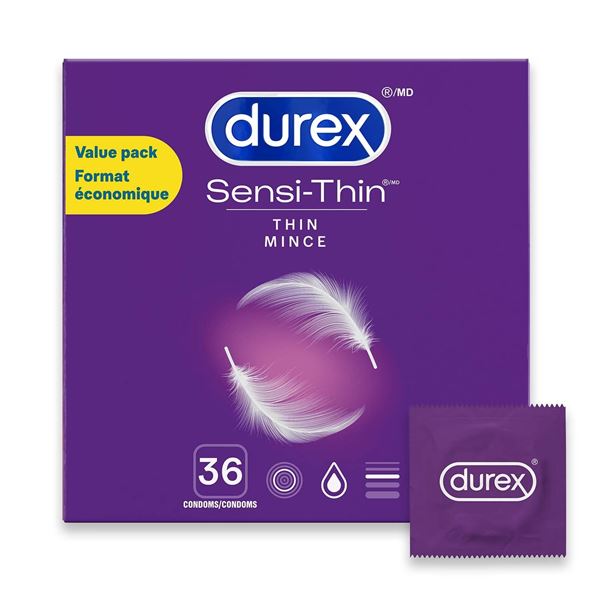 NEW 36 DUREX SENSI-THIN CONDOMS