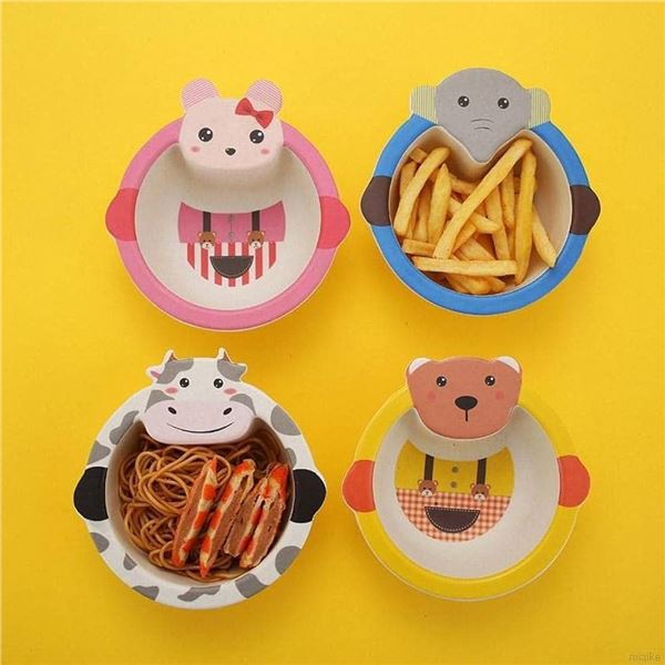 NEW BAMBOO FIBRE SNACK BOWL ANIMALS