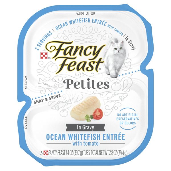 NEW 12 X 2.8 OZ FANCY FEAST WHITE FISH CAT FOOD