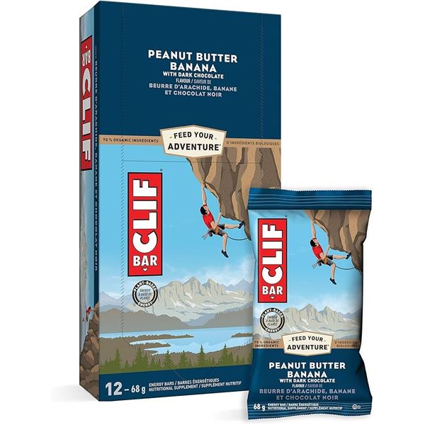 NEW 12 X 68G PEANUT BUTTER BANANA CLIF BARS