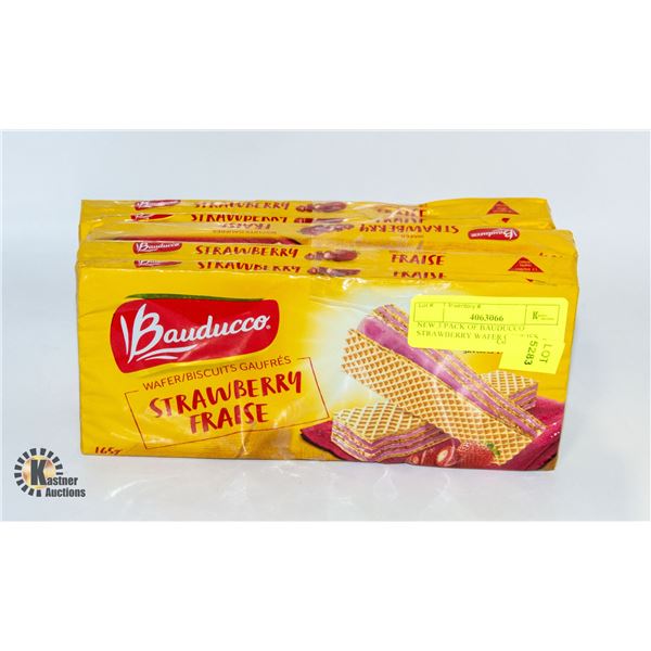 NEW 3 PACK OF BAUDUCCO STRAWBERRY WAFER COOKIES