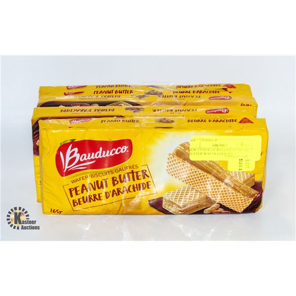 NEW 4 PACK OF BAUDUCCO PEANUT BUTTER WAFER COOKIES