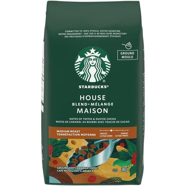 NEW 340G BAG OF STARBUCKS HOUSE BLEND MEDIUM