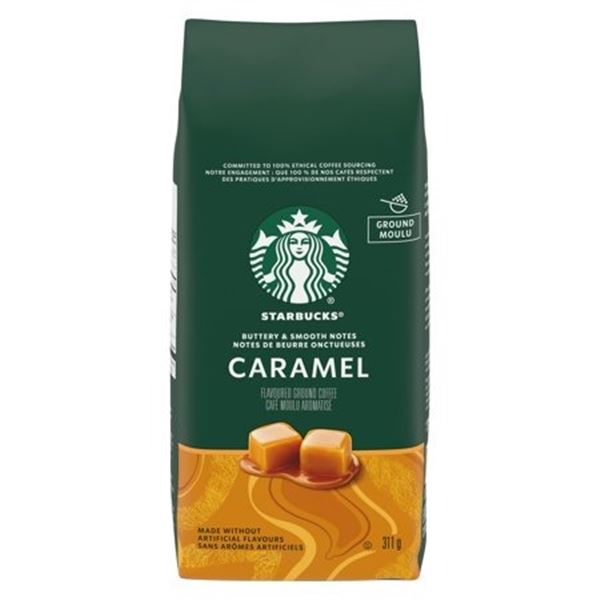 NEW 311G BAG OF STARBUCKS CARAMEL FLAVOURED GROUND