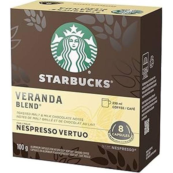 NEW 100G STARBUCKS VERANDA BLEND NESPRESSO VERTUO