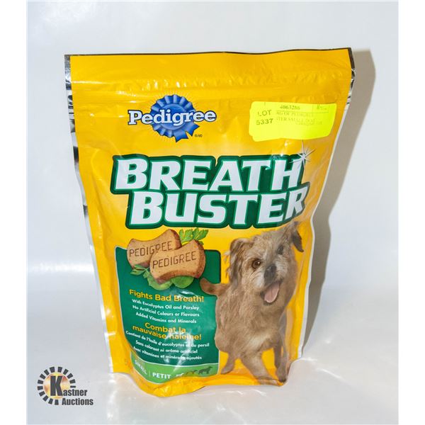 NEW 500G BAG OF PEDIGREE BREATH BUSTER SMALL DOG