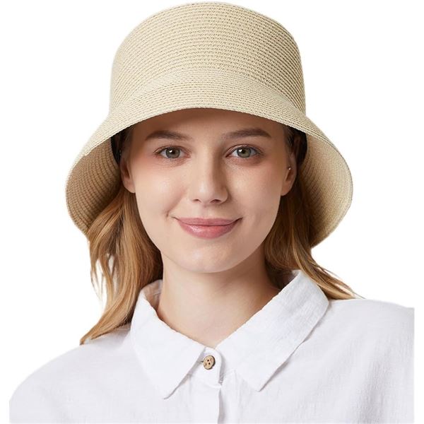 NEW LIGHTBIRD STRAW SUNHAT BEIGE ONE SIZE