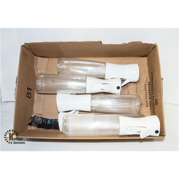 NEW BOX WITH 5 PLASTIC SPRAY BOTTLES - MISTERS