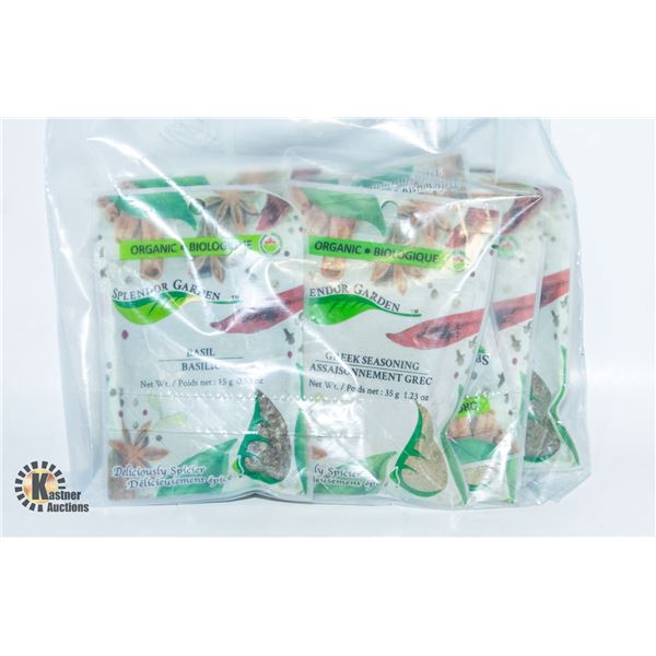 NEW BAG WITH 6 PACKS OF SPLENDOR GARDEN SEASONING