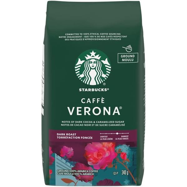 NEW 340G BAG OF STARBUCKS CAFE VERONA DARK ROAST