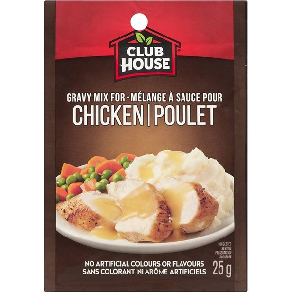NEW 30 X 25G CLUB HOUSE GRAVY MIX FOR CHICKEN