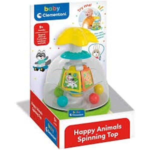 NEW BABY CLEMENTONI HAPPY ANIMALS SPINNING TOPS