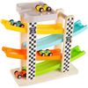 Image 1 : NEW HEY PLAY WOODEN CAR RAMP RACER 4 CARS