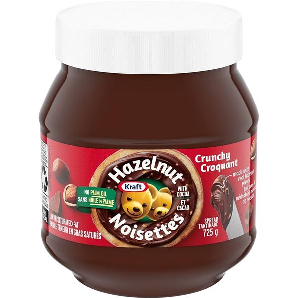 NEW 725G KRAFT HAZELNUT SPREAD CRUNCHY