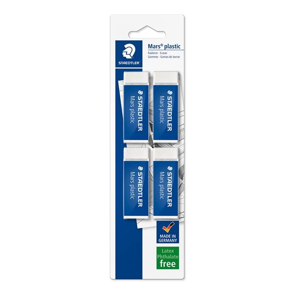 NEW 4 PIECE STAEDTLER MARS PLASTIC ERASERS