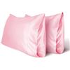 Image 1 : NEW ZENSSIA SATIN PILOW CASE SET OF 2 PINK
