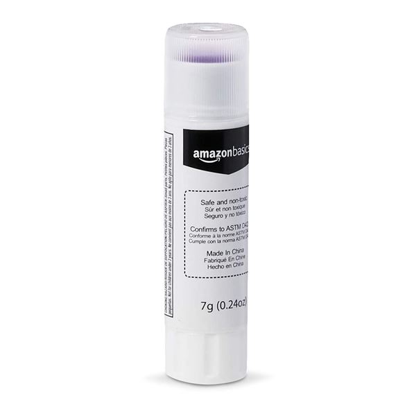 NEW 3 X 7G AMAZON BASICS PURPLE GLUE STICKS